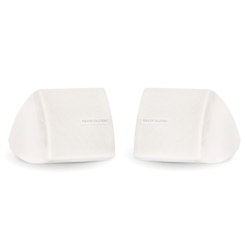 Theater Solutions TS30W Mountable Indoor Speakers White Bookshelf Pair - Image 1